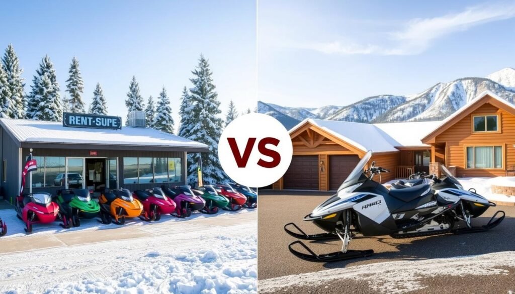 snow machine rental vs purchase